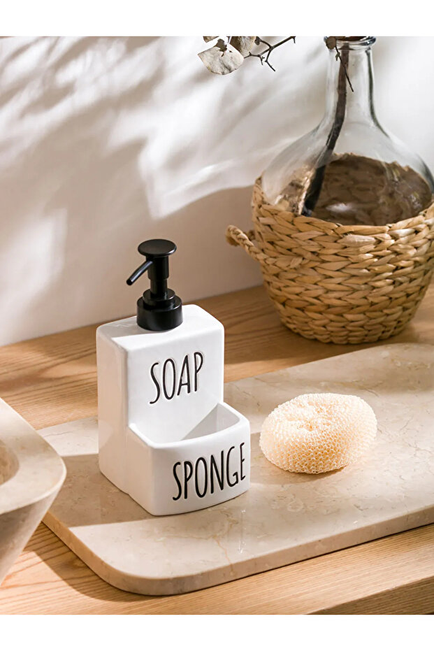 LCW HOME Ekru Baskılı Seramik Sabunluk - 2