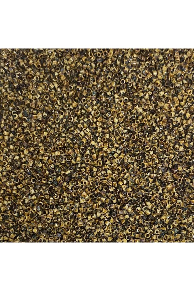 Miyuki Beads 11/0, Miyuki Delica Beads, 2 Grams, (DB2267) Picasso Brown