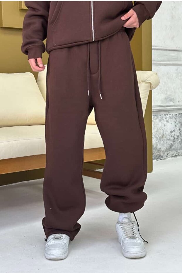 Kışlık-Basic Premium Ayarlanabilir Paça Baggy Eşofman - 3