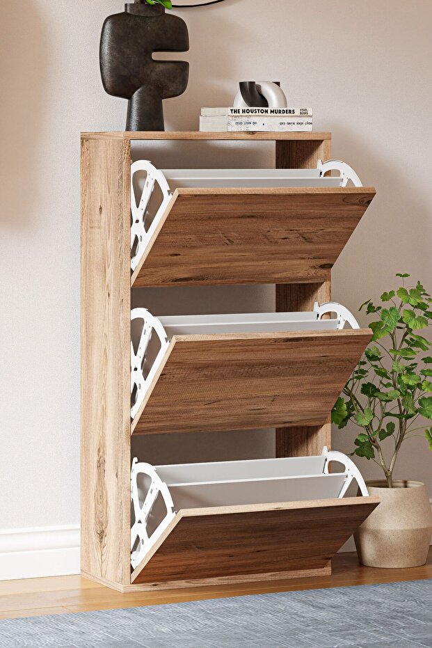 AYB2 Düşer Kapak Ayakkabılık - Çam - 5