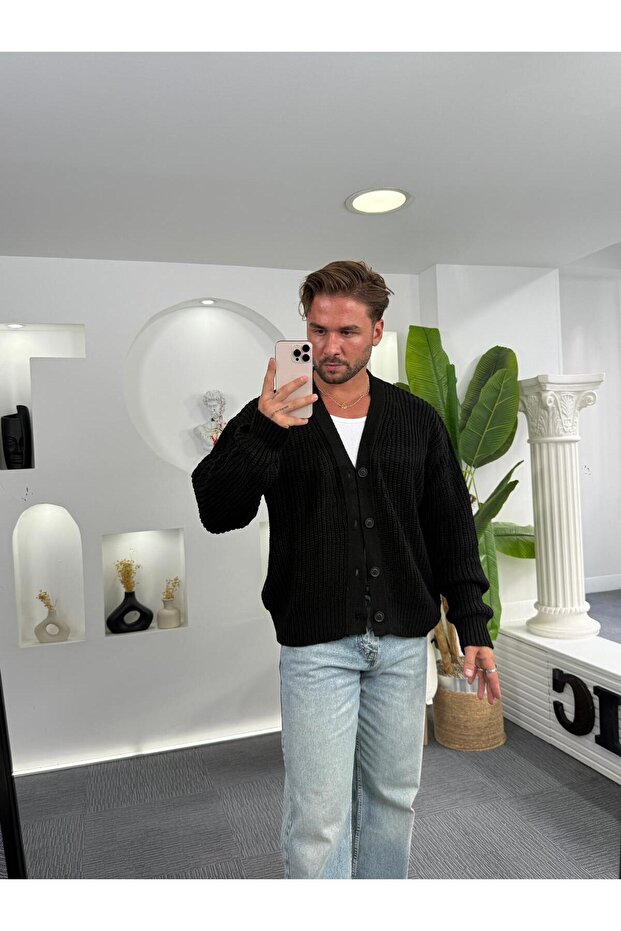 Giesto Oversize Örgü Hırka - 3