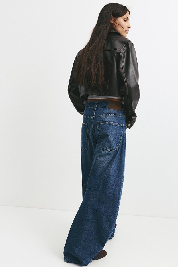 Barrel kesim orta bel jean - 3