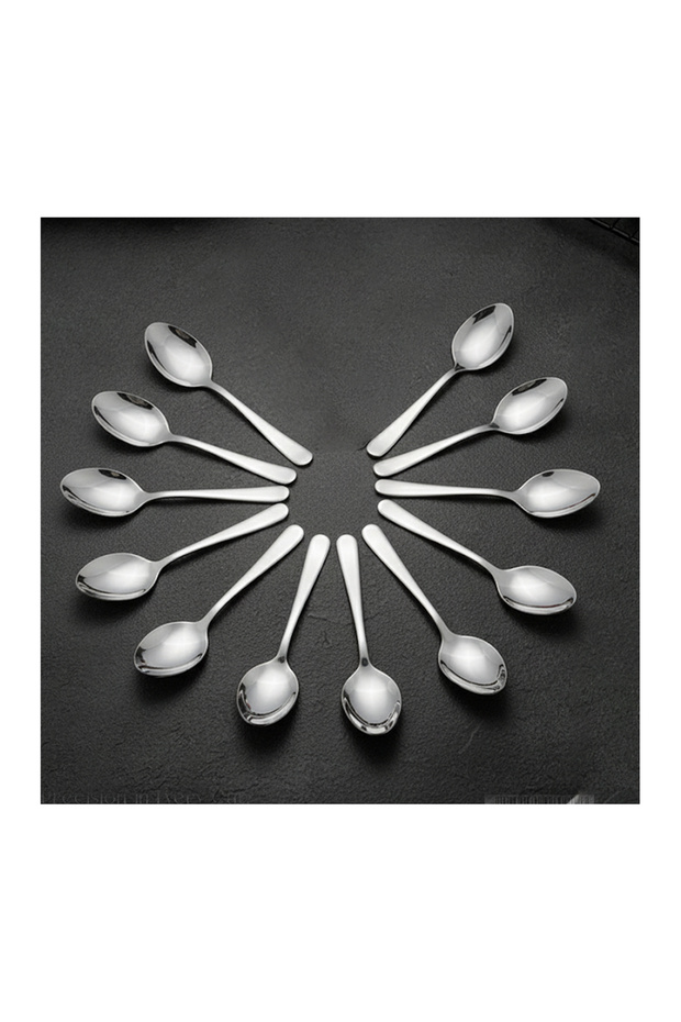 12-Piece Stainless Steel Table Spoon Set - Durable & Classic Cutlery,BB2896