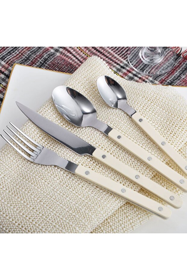Zahra 24-Pc Stainless Steel Cutlery Set – Premium Flatware Set for Dining, Parties & Restaurants