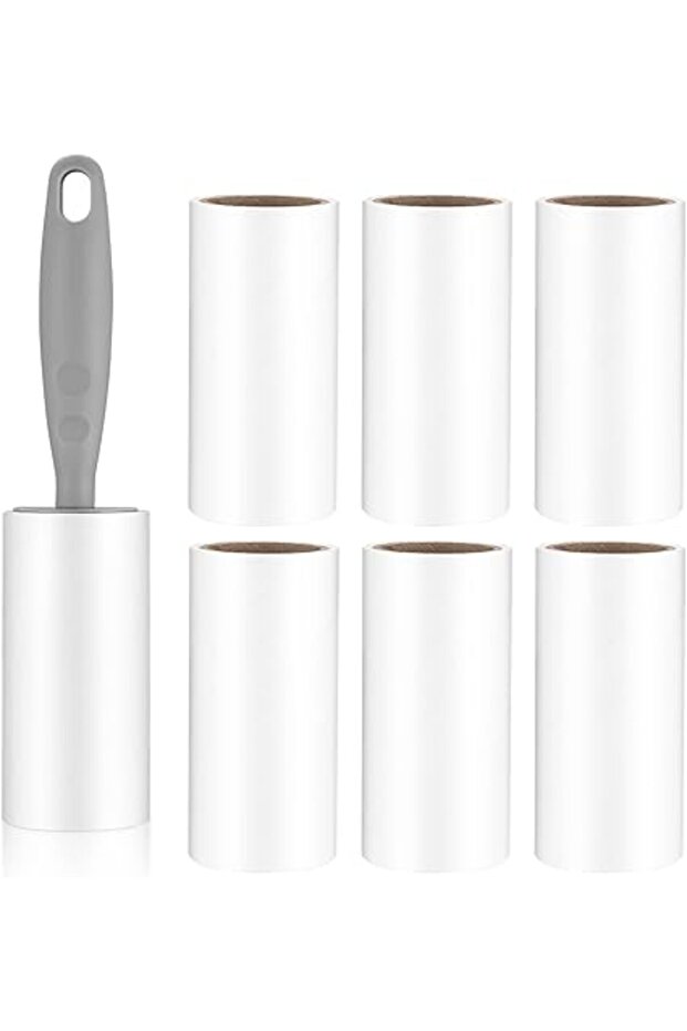 Siyurongg Lint Rollers for Pet Hair, 480 Extra Sticky Sheets, 1 Handle + 8 Refills
