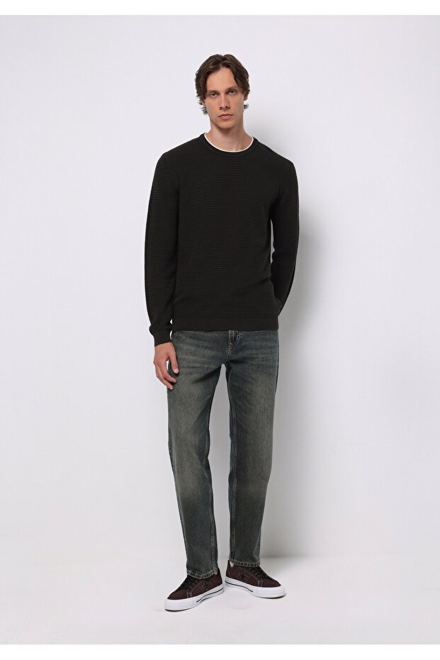 Loose Straight Fit Men's Indigo Jean Trousers
