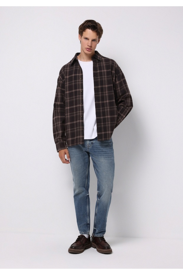 Loose Tapered Fit Men's Indigo Jean Trousers