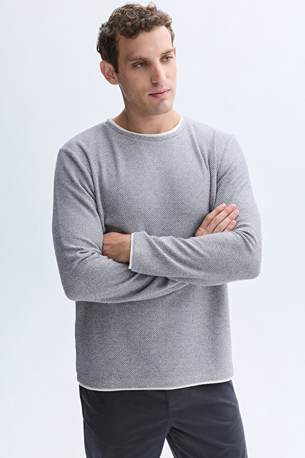 BİSİKLET YAKA SWEATSHIRT - 1