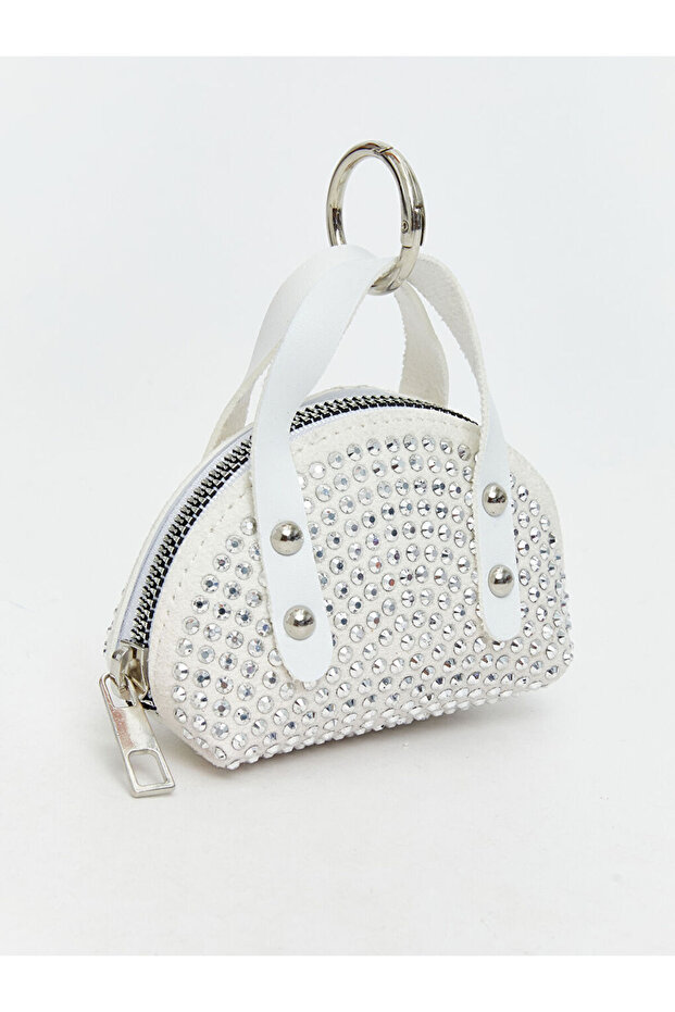 Sparkling Choices from Shining Store |   Stone Detailed Bag-Looking Keychain Wallet - 3