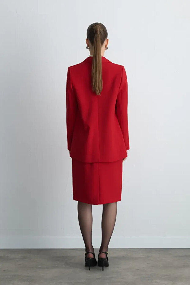 Krep Blazer Jacket - Red - 7