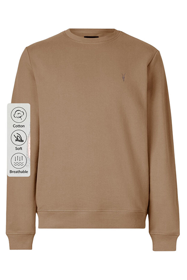 Erkek Kışlık Salaş Basic Karamel Sweatshirt - 4