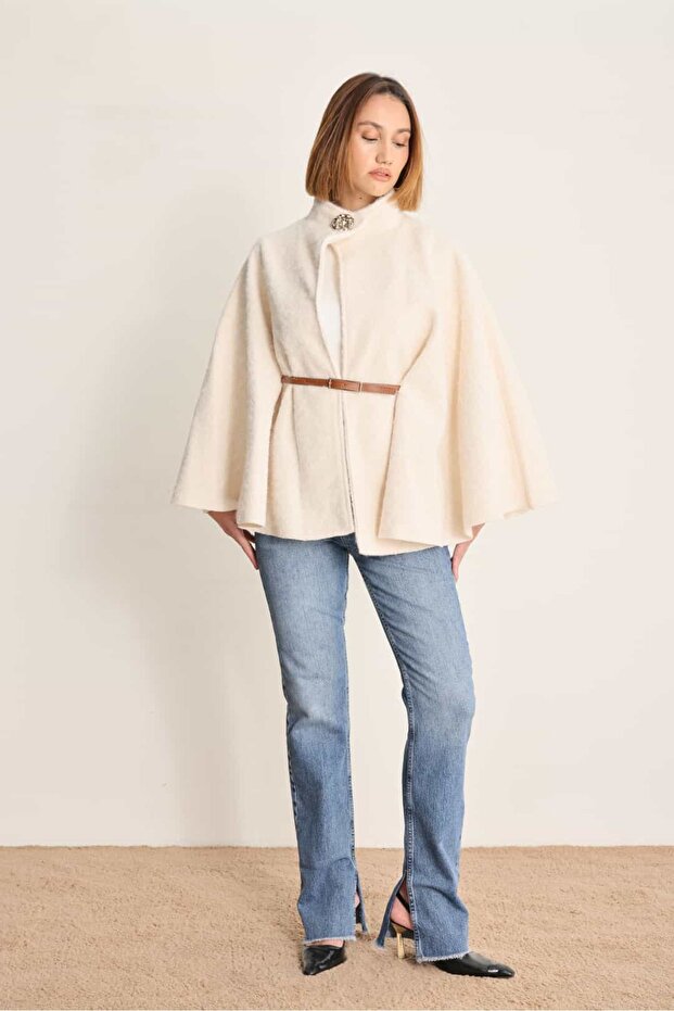 Beyaz Panço Ceket - 5