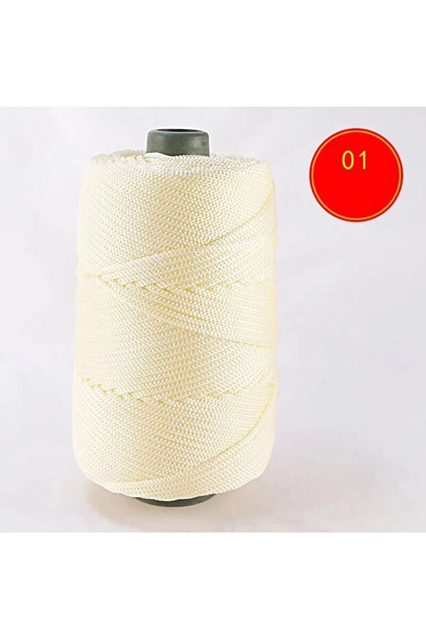 01 Milk White 225g Lightweight Ice Silk Thread Handcrafted for Summer Cool Hats, Sun Hats, Storage B