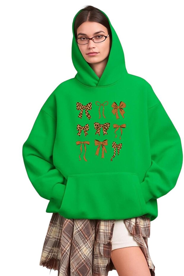3-Ply Combed Cotton Ribbed Printed Unisex Hooded Sweatshirt