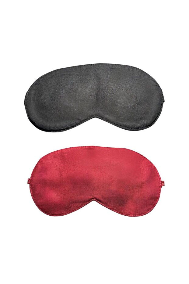 Sleeping Eye Patch Lavender Set of 2 Black & Burgundy