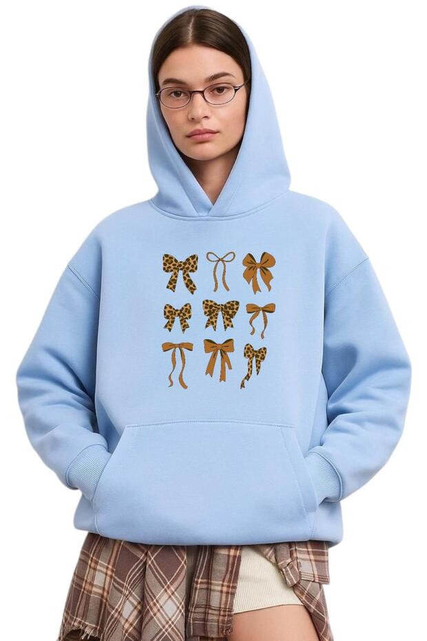 3-Ply Combed Cotton Ribbed Printed Unisex Hooded Sweatshirt