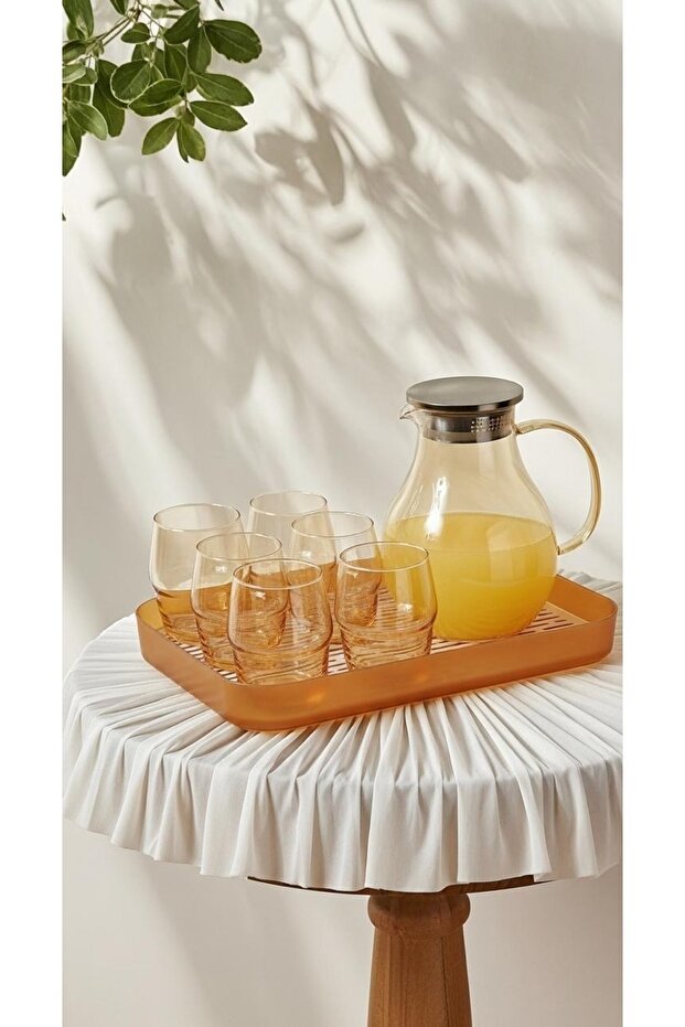 طقم جاك مزوده بكاسات وصينية تقديم - 1