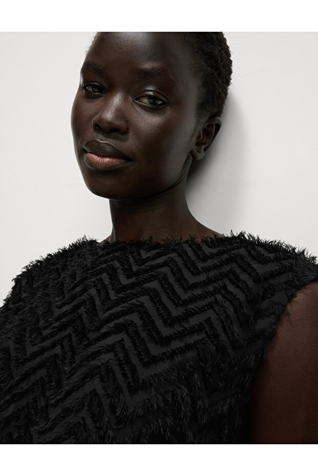 Jacquard Desenli Bluz - 4