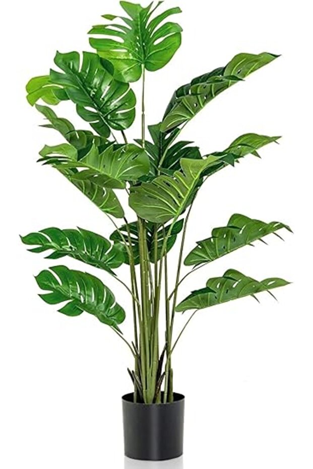 ORCHID M® Artificial plants, Artificial Tree, Faux Monstera Tropical Palm Tree with Pot for Indoor