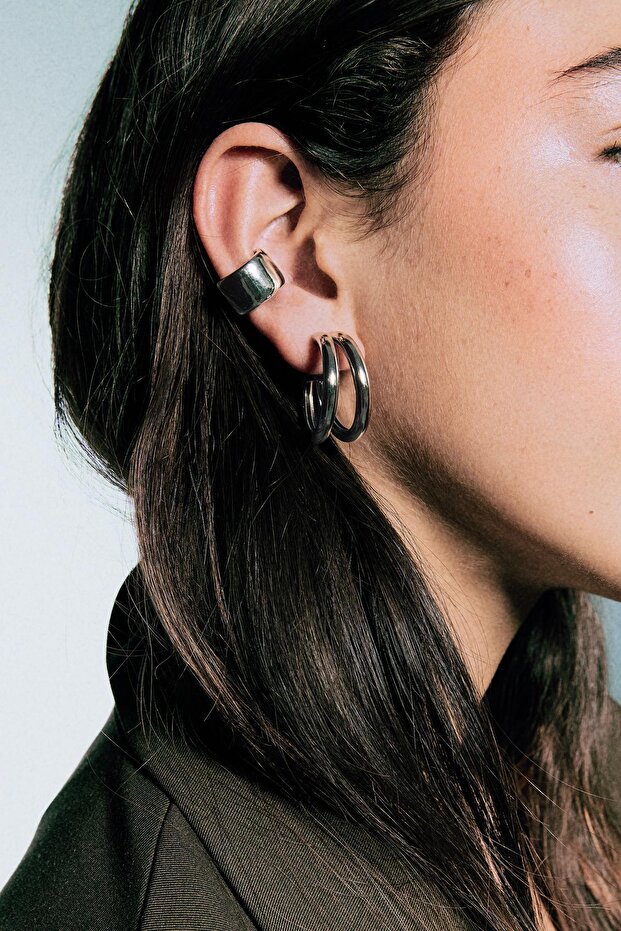 8'li küpe ve ear cuff küpe seti - signature edition - 1