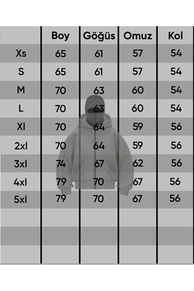 Maskeli Oversize Kapüşonlu (Baskılı)12 - 3