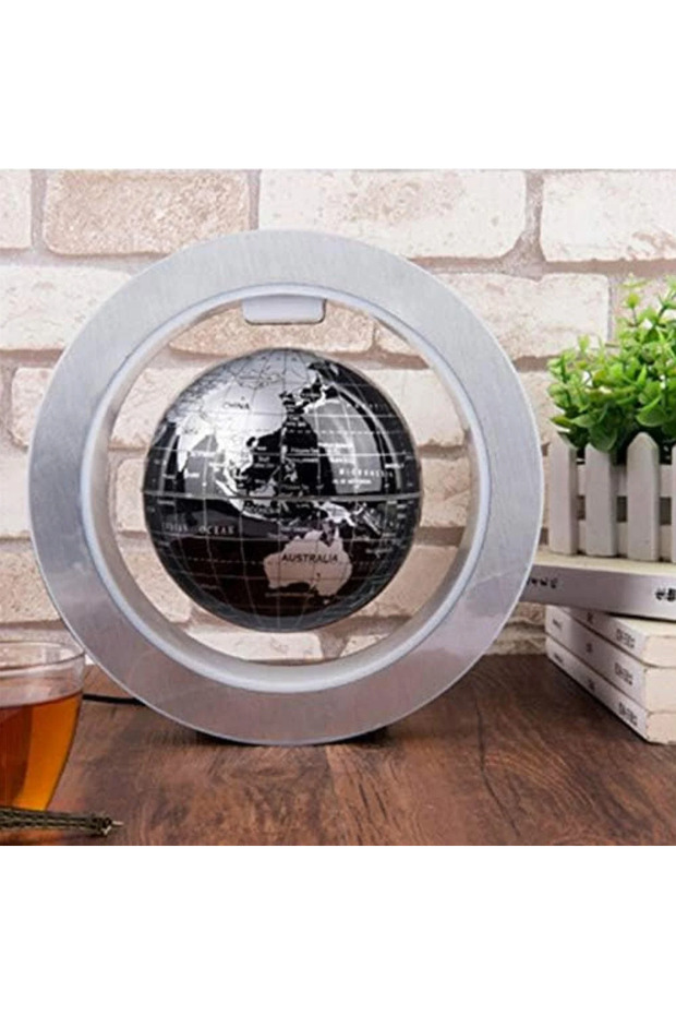 Black floating round globe - 4