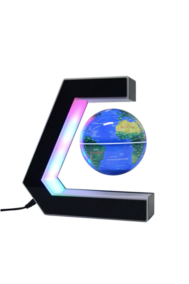 LED Globe with Magnetic Levitation - Black Square