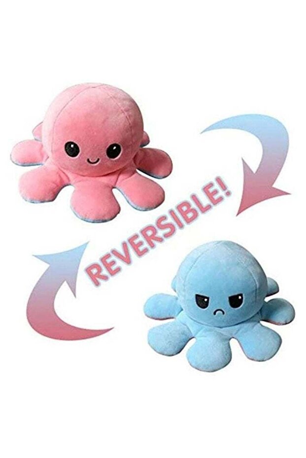 Double-Sided Two-Colour Flip Octopus Durable Pp Cotton Plush Toy For Kids 20cm