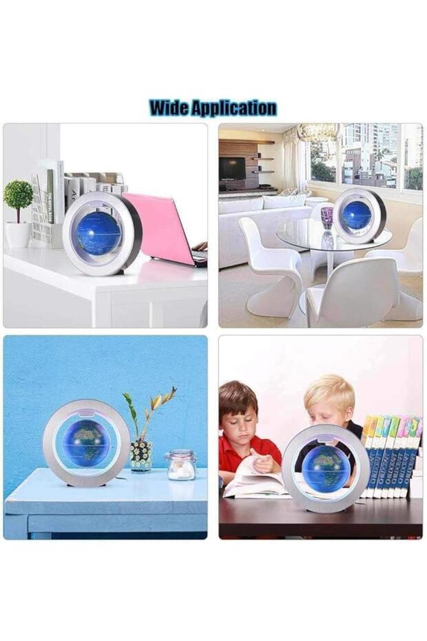 Black floating round globe - 5