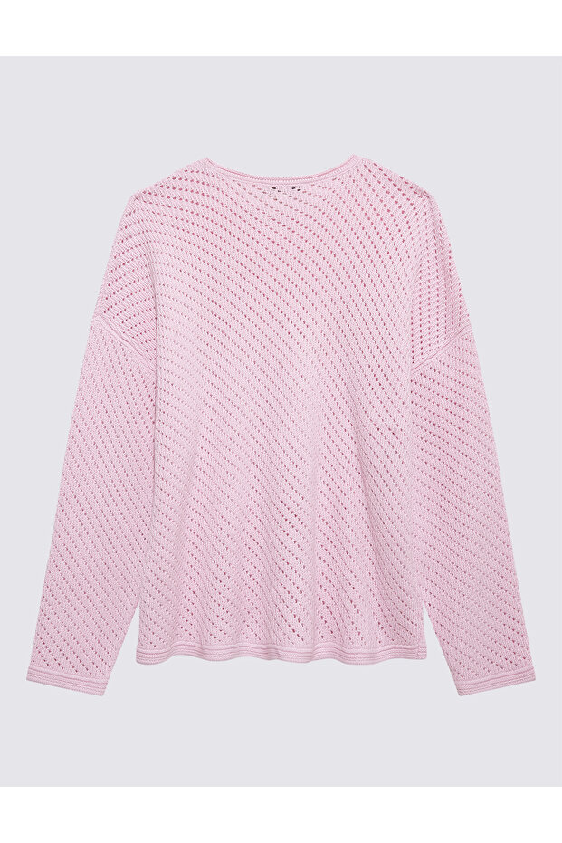Pamuklu Zengin Pointelle Örme Üst - 2
