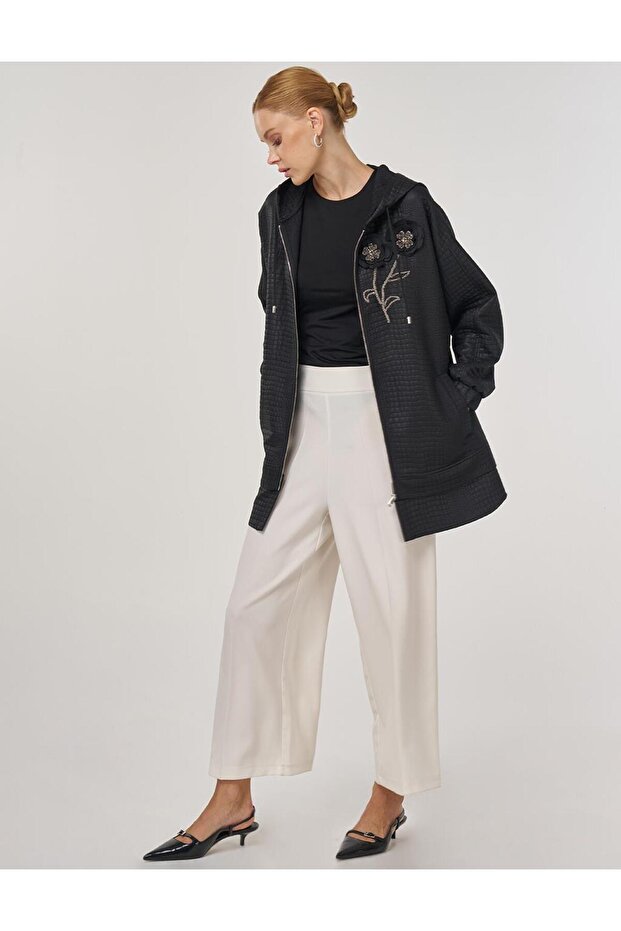 İşlemeli Sweatshirt Siyah - 2