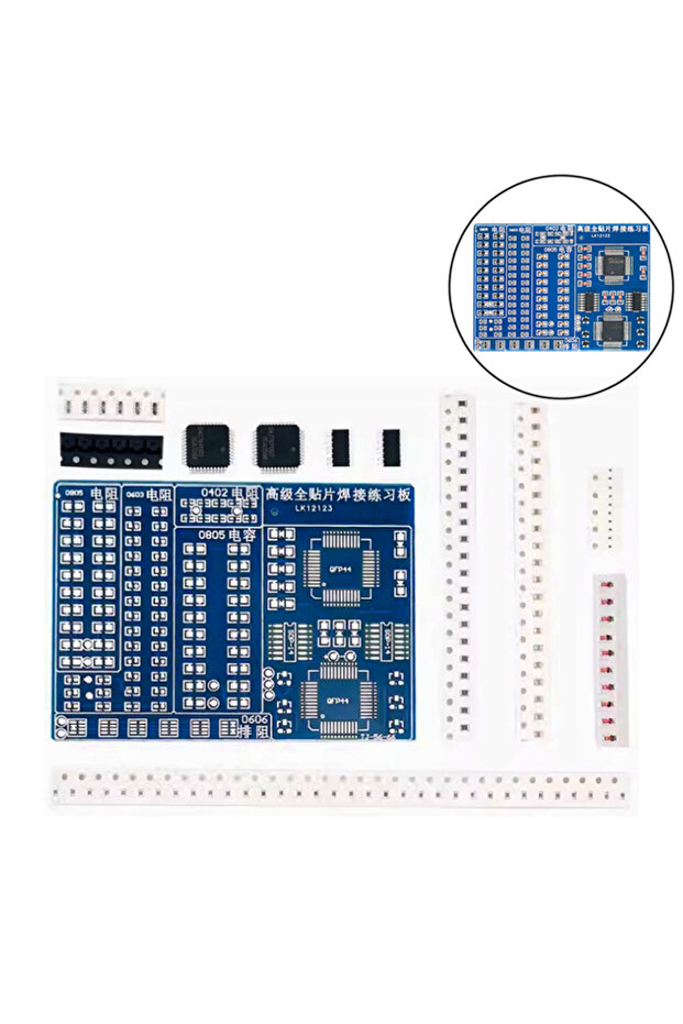 08-Parts SMD NE555 CD4017 Rotating Flashing LED Components SMT LQFP44 Soldering Practice Board Elect