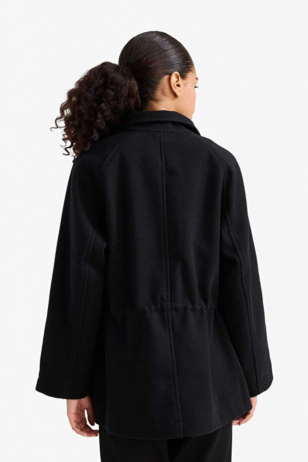 Regular Fit Fermuarlı Kaşe Mont F2788AX25WN - 5