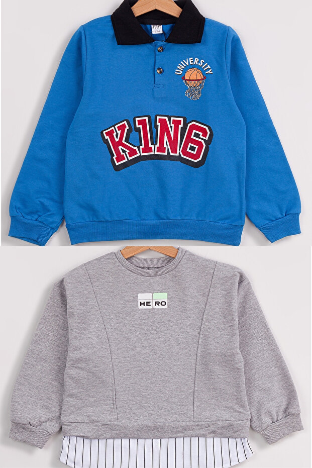 Boy's 2-Pack Basic Sweatshirt - 1