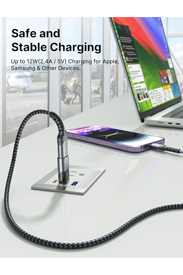 USB & USB-C Data Blocker (4-Pack) Transparent, USB-A to USB-C, Charge-Only - 5