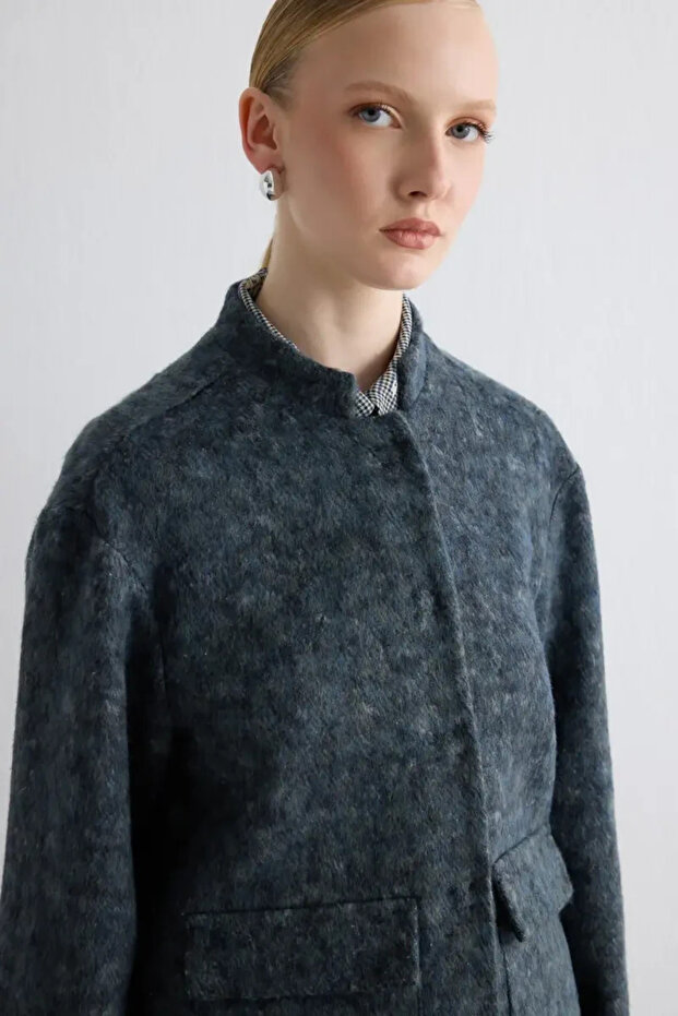 سترة صوفية من هاكم ياكا - رمادي - 4