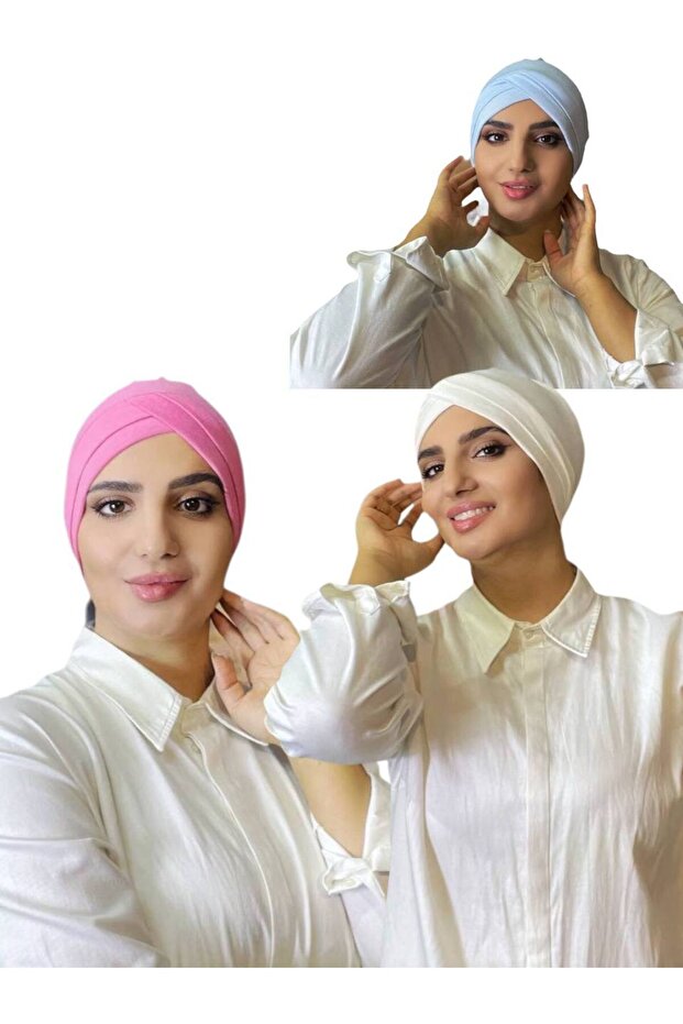 3 قطع - قبعة متشابكة