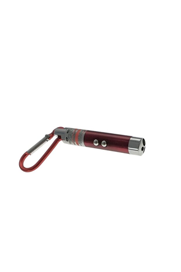 Keychain flashlight with 2 LEDs and red laser pointer - 2