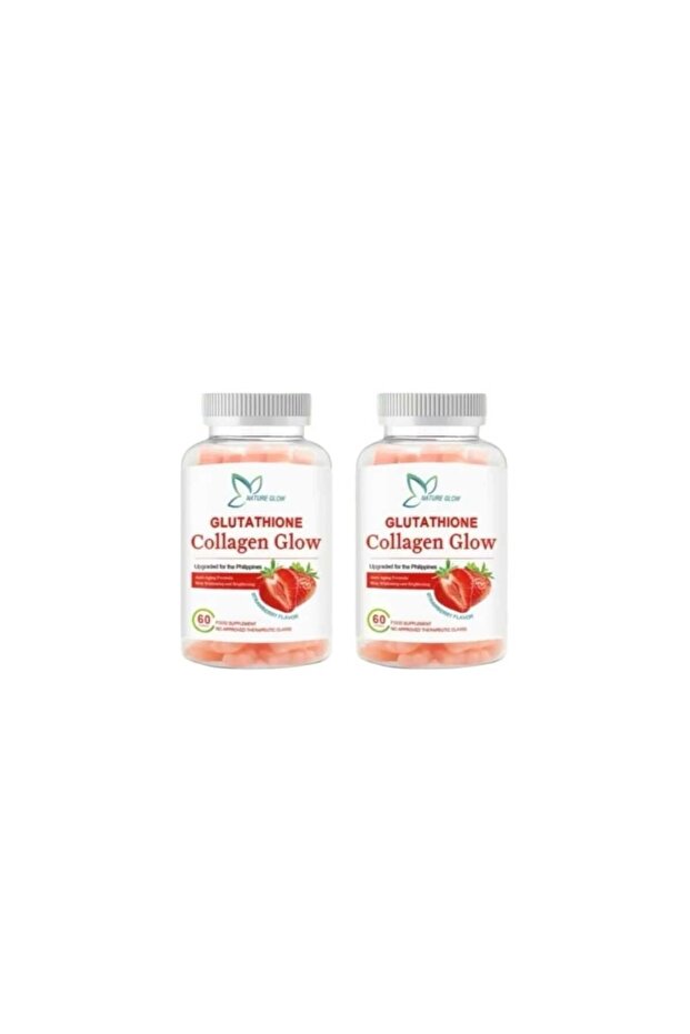 2 Bottle glutathione collagen glow strawberry