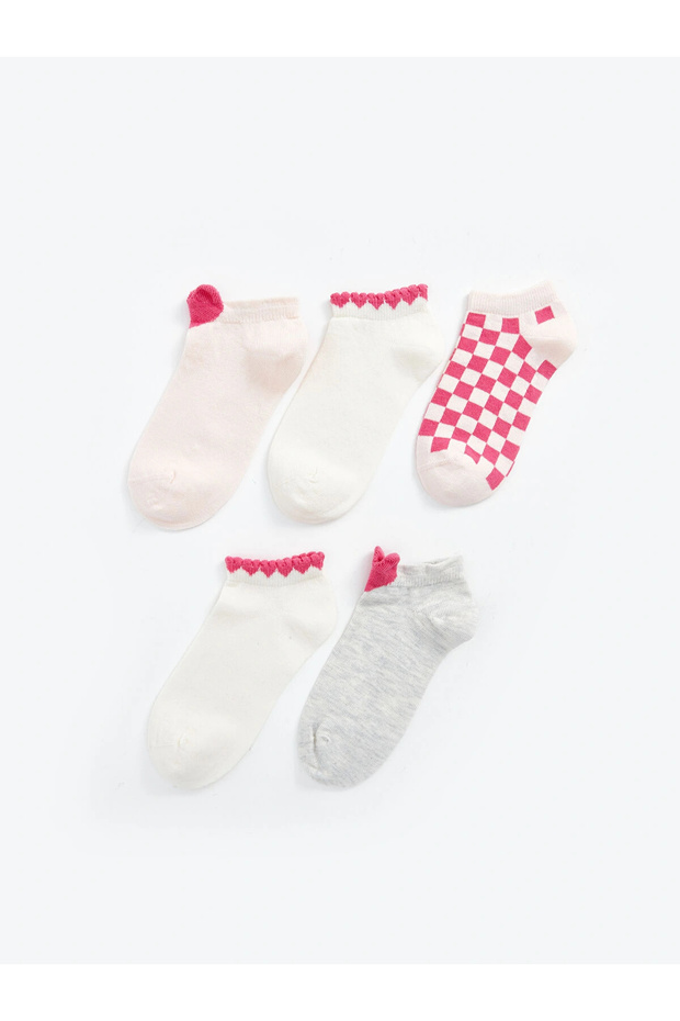 Lcw Kids Pink Girl's Booties Socks 5-Piece