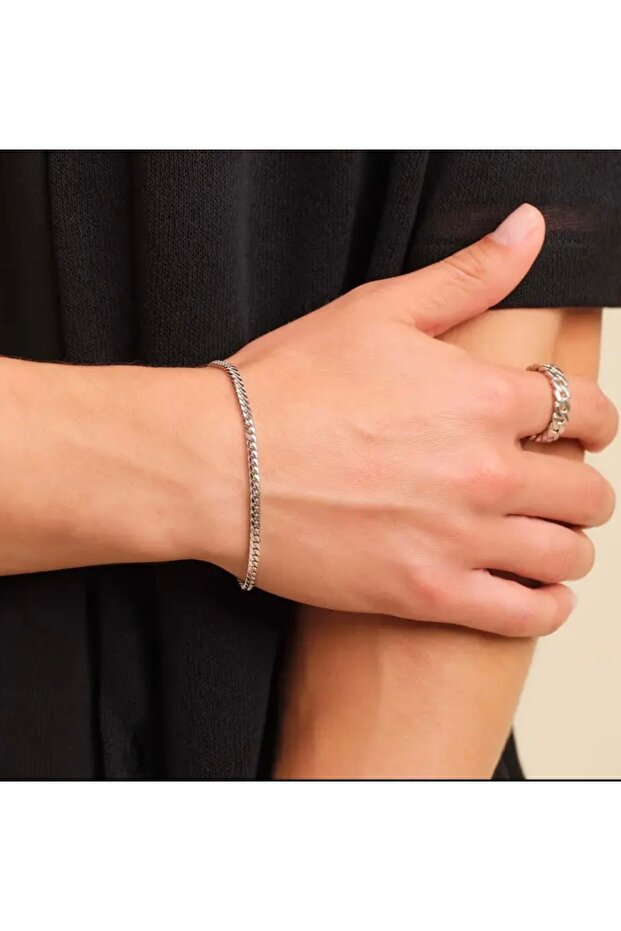 316 L Men's Steel Italian Bracelet Does Not Tarnish