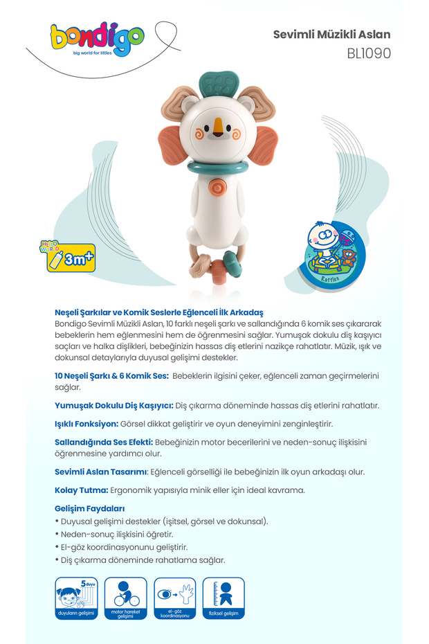 BL1090 Sevimli Müzikli Aslan - 6