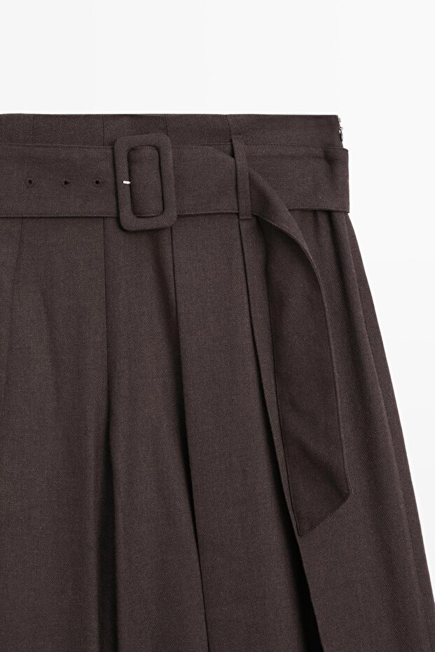 Kemerli şort etek - 6