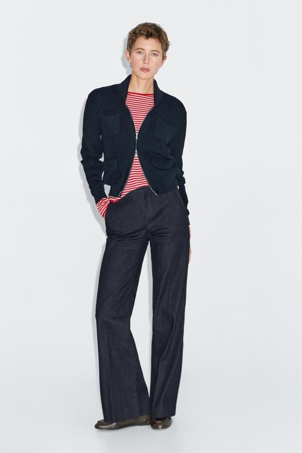 İspanyol paça yüksek bel jean - 1