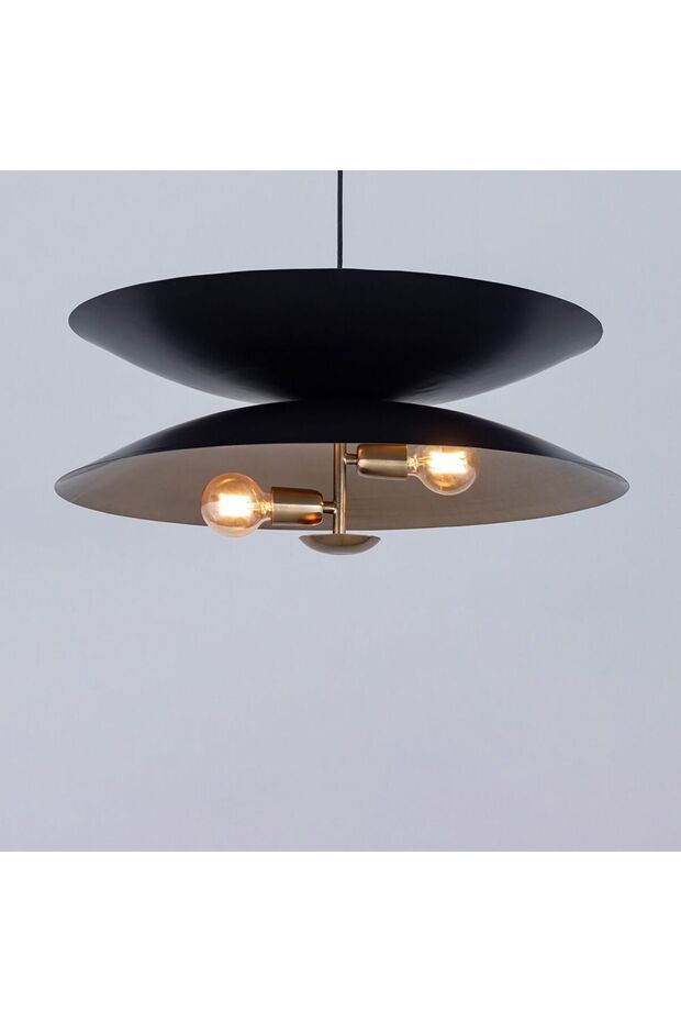 Grace Pendant Chandelier – 70cm Diameter, Gold Iron, E27x2 Bulbs, Living & Dining Room Light