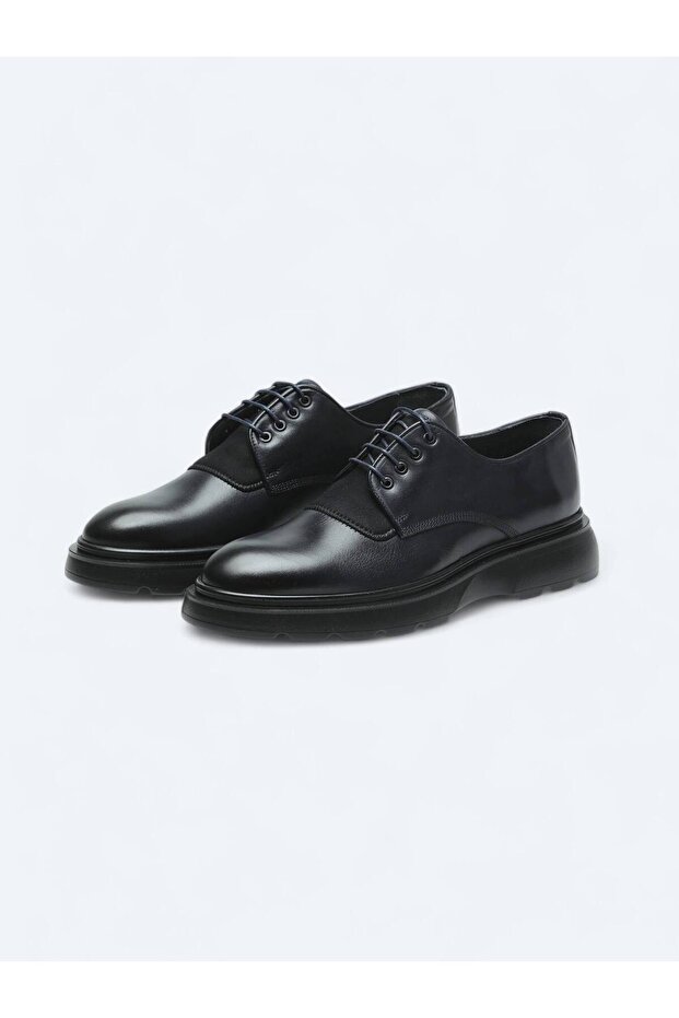 Lacivert Deri Smart Casual Ayakkabı - 2