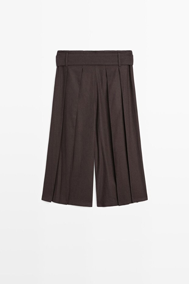 Kemerli şort etek - 8