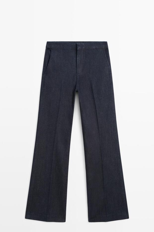 İspanyol paça yüksek bel jean - 5