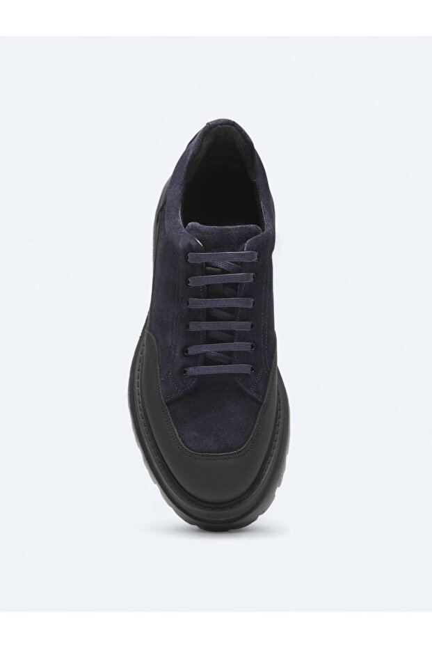 Lacivert Deri Smart Casual Ayakkabı - 3