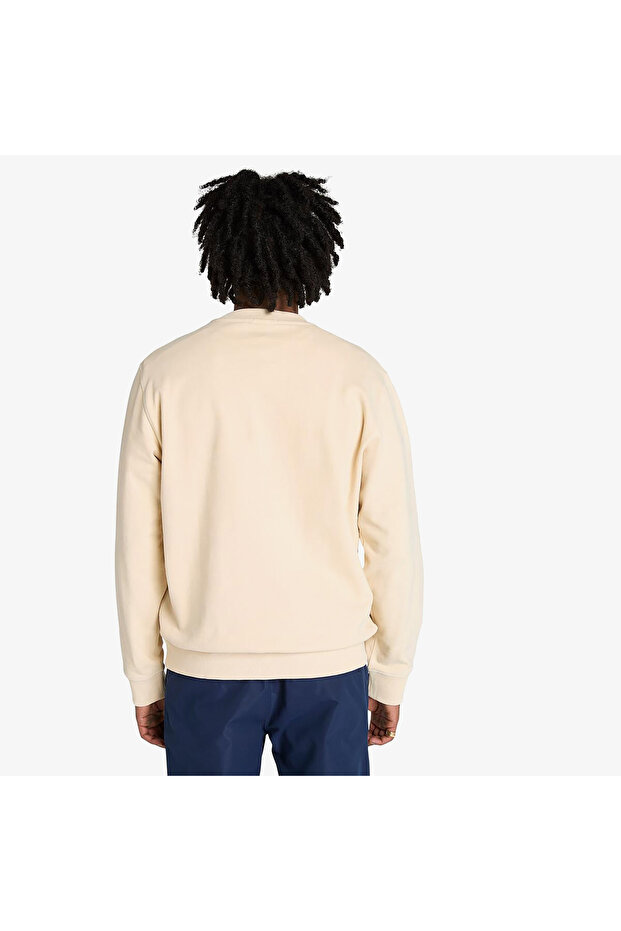 Three Patch Logo Erkek Bej Sweatshirt - 2